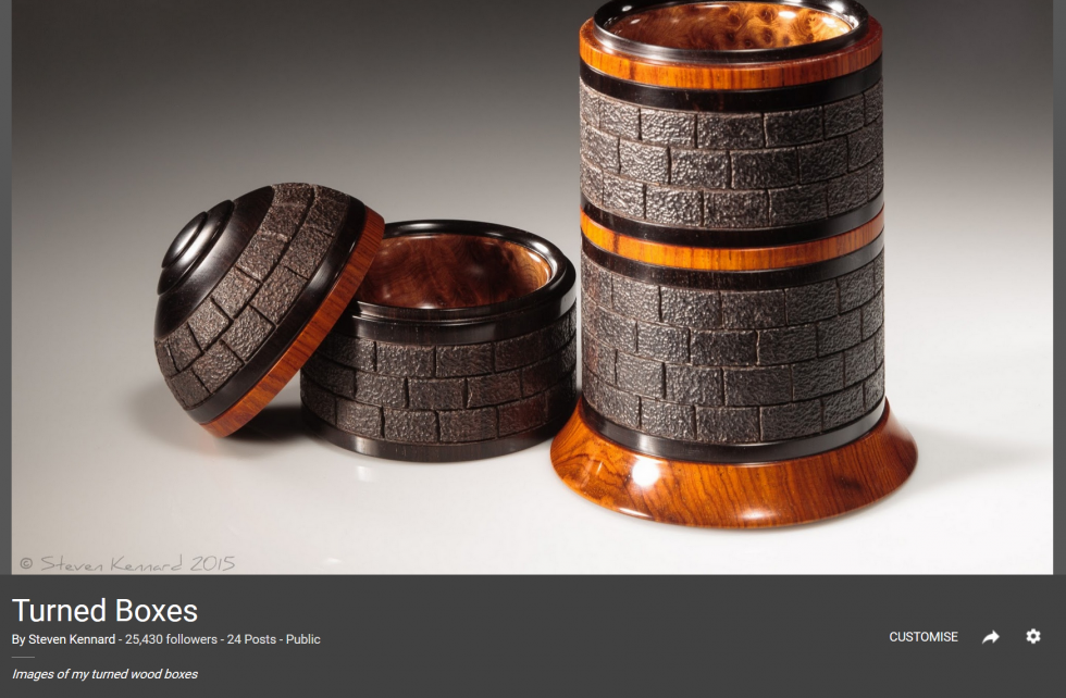 Turned Boxes Collection is now Featured by Google! Steven Kennard Turned Art, Sculpture and
